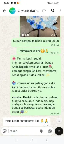 Testimonial Standing Flower sarimahi
